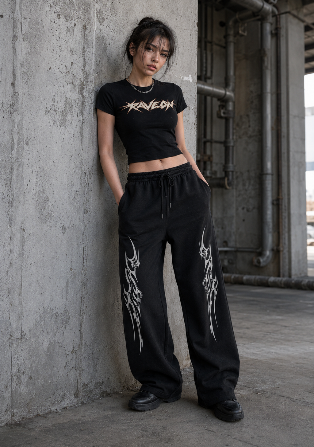 RaveOn Babe Tee Karox Siyah Tişört