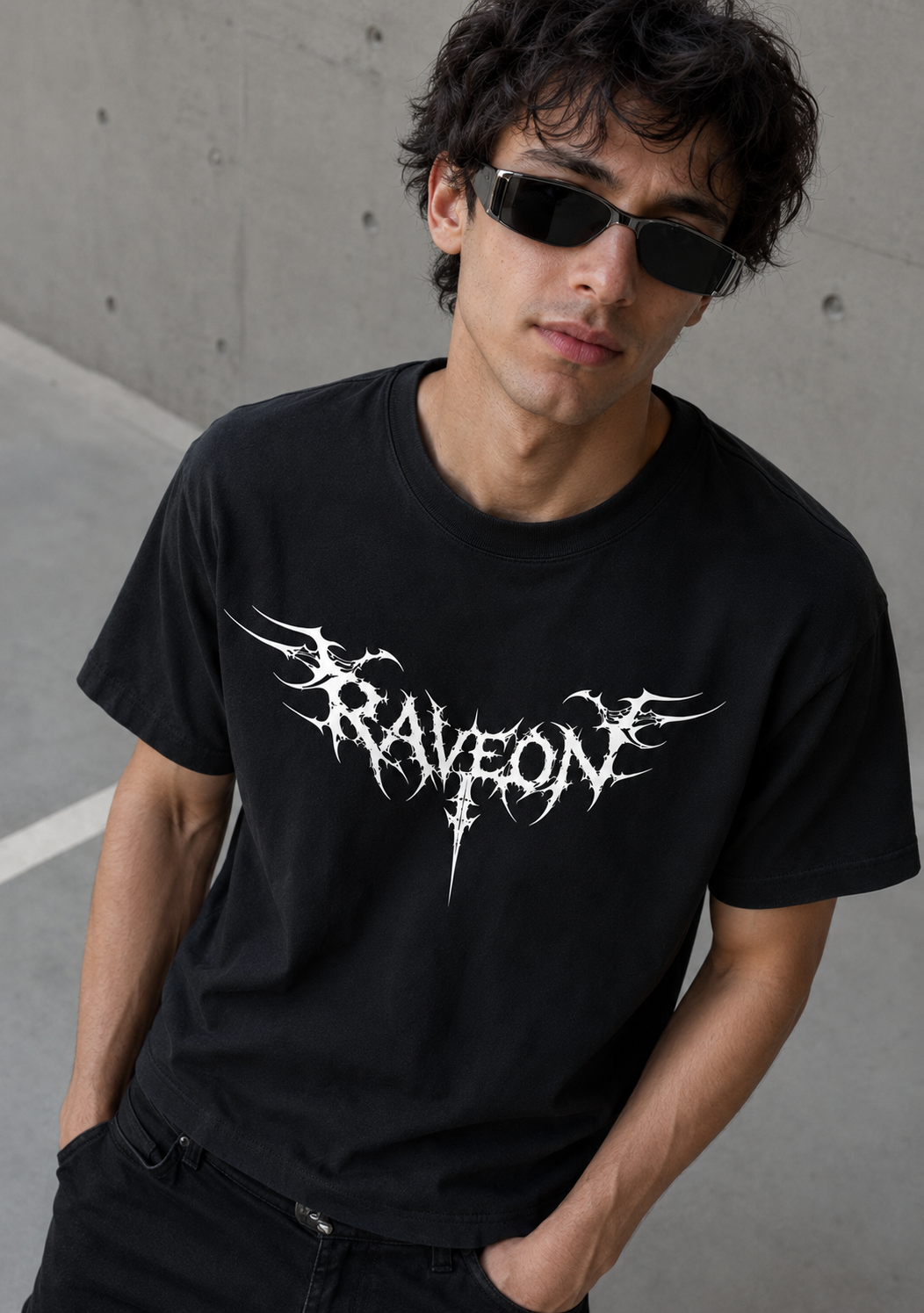 RaveOn Boxy Fit Tritex Siyah Tişört