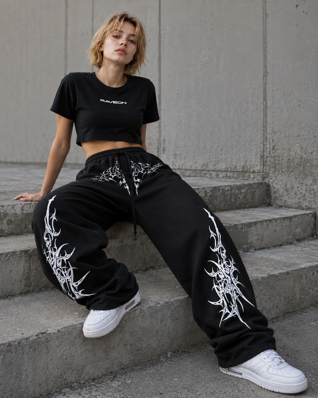 RaveOn Baggy Pantolon Crado Siyah Pantolon