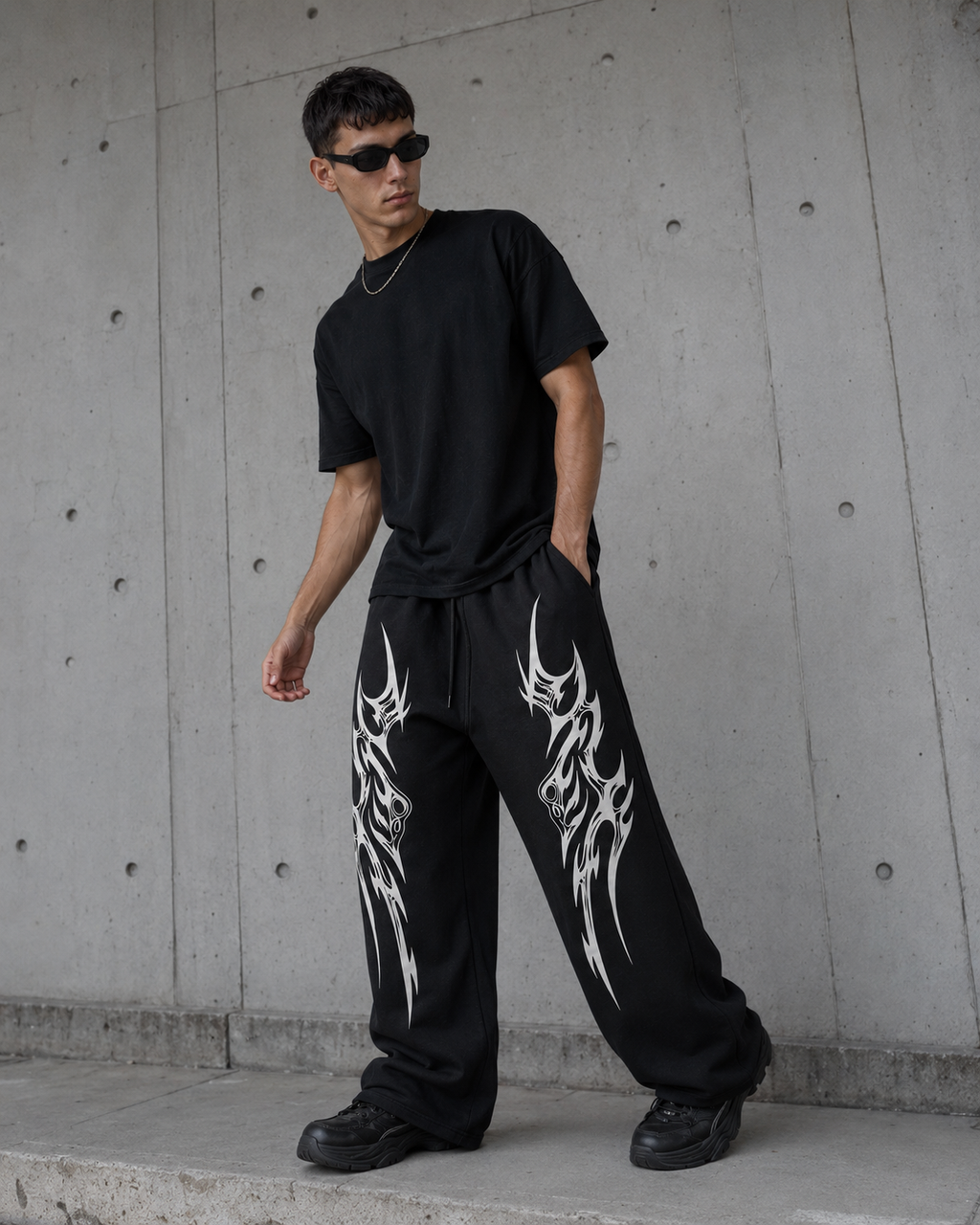 RaveOn Baggy Pantolon Harli Siyah Pantolon