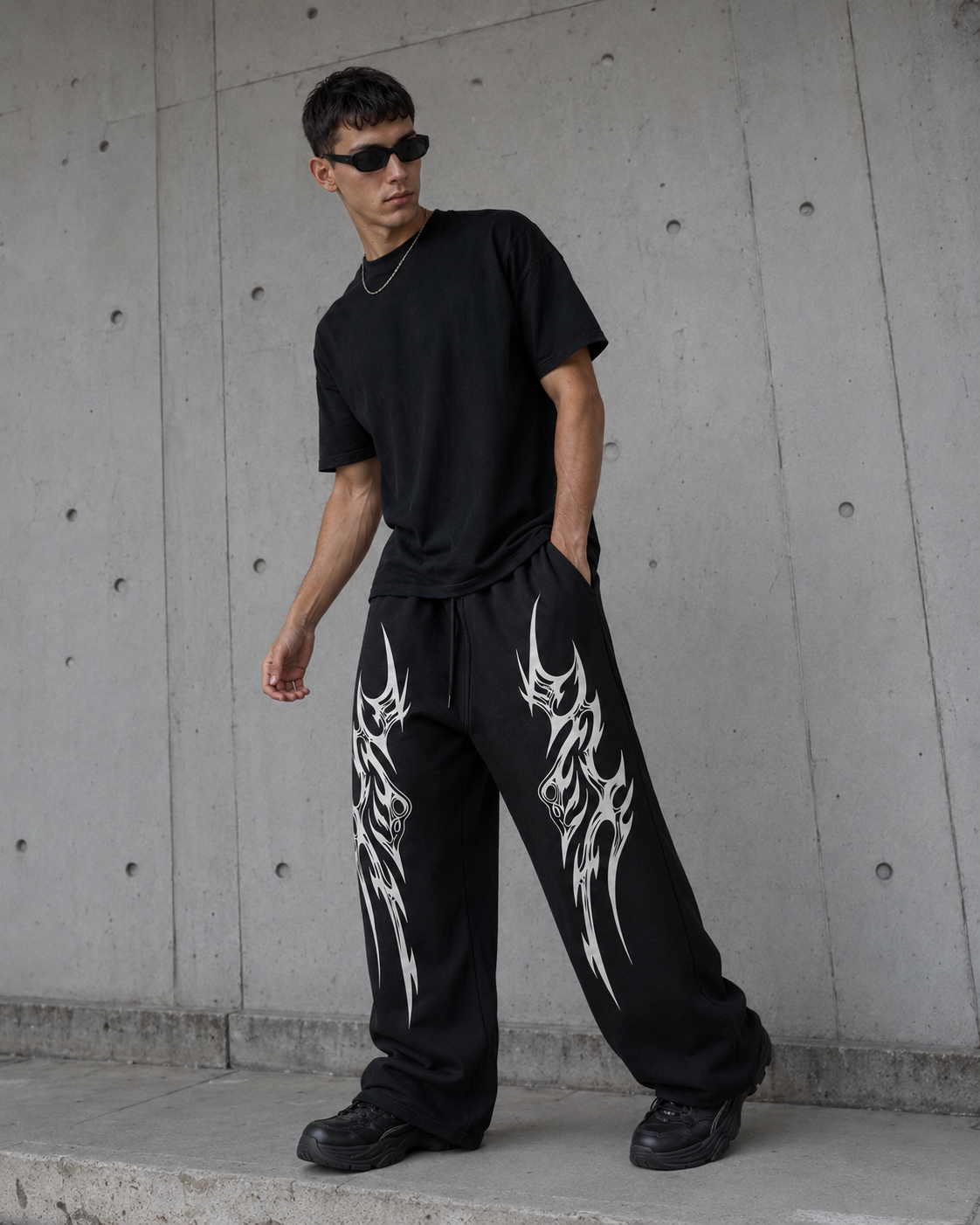 RaveOn Baggy Pantolon Harli Siyah Pantolon