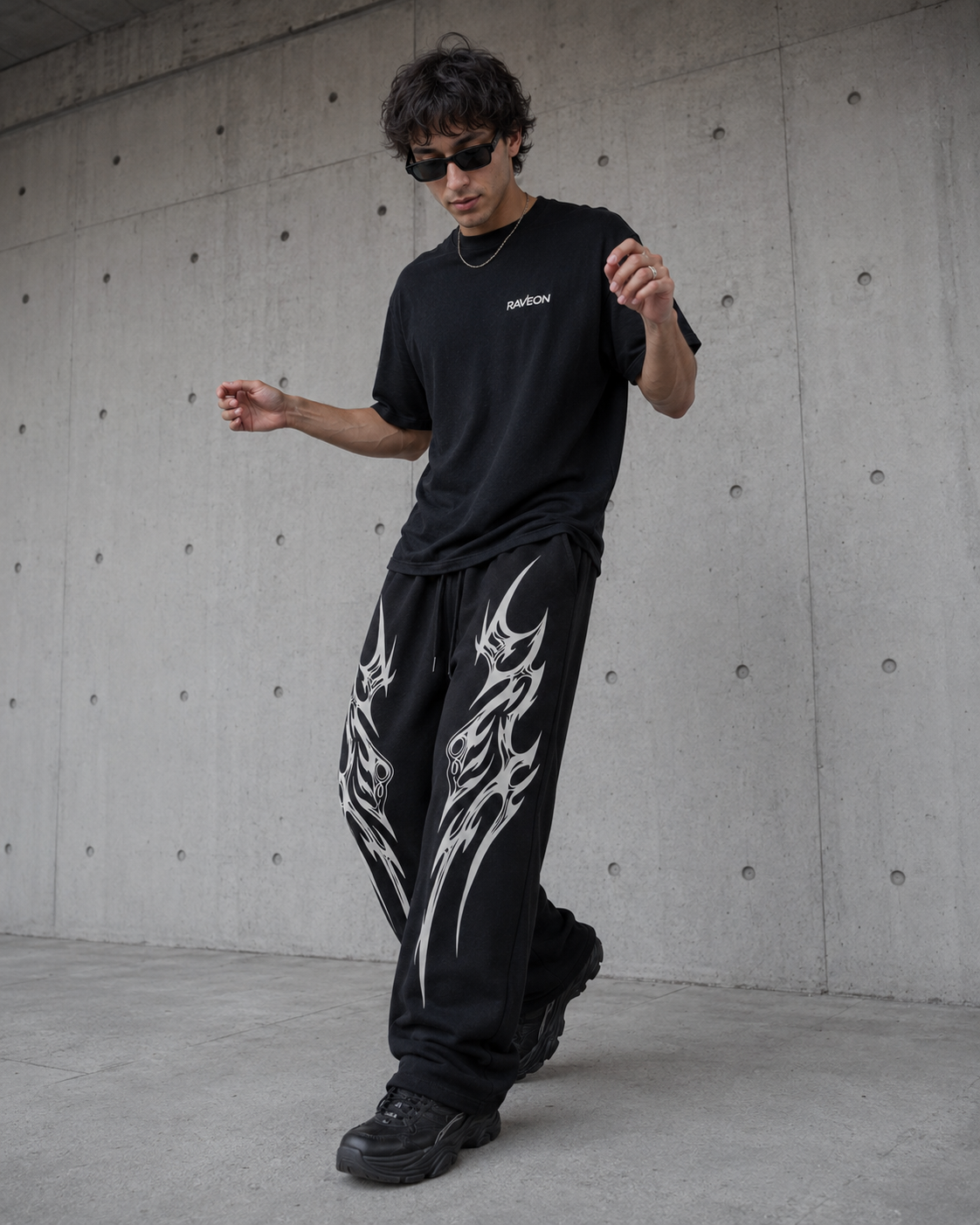 RaveOn Baggy Pantolon Harli Siyah Pantolon