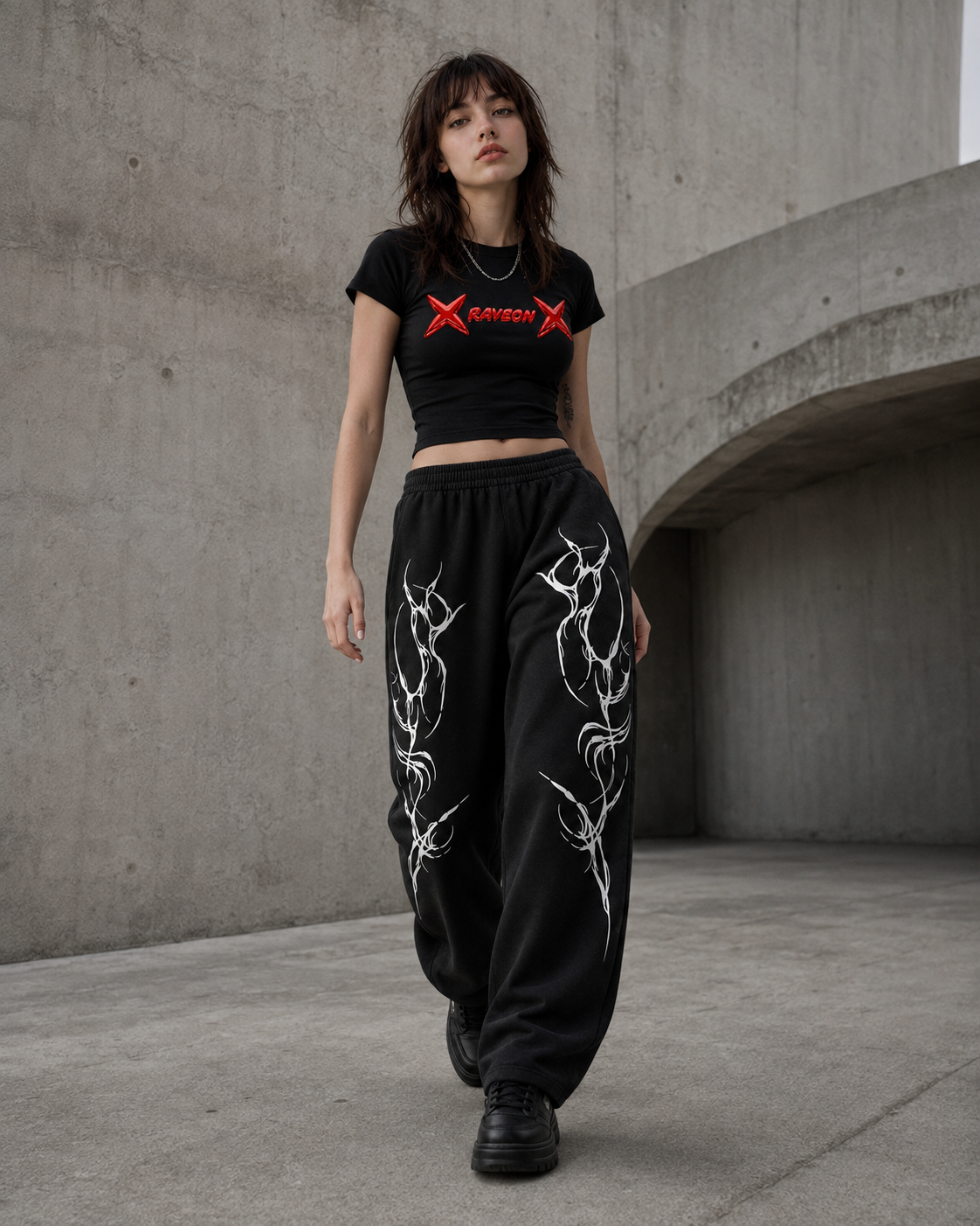 RaveOn Baggy Pantolon Ligla Siyah Pantolon