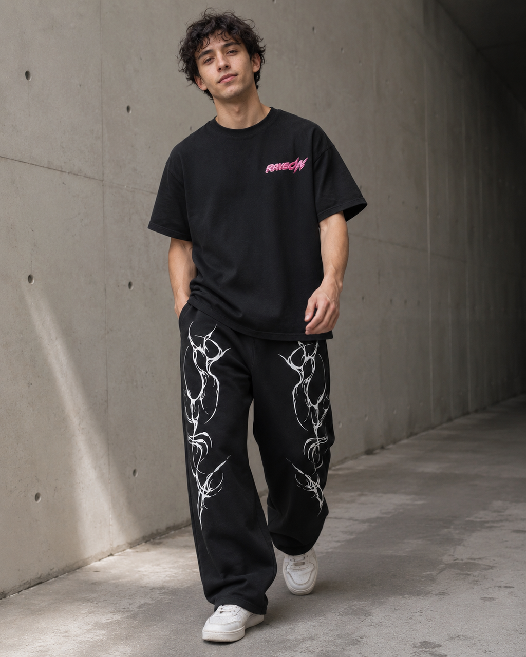 RaveOn Baggy Pantolon Ligla Siyah Pantolon