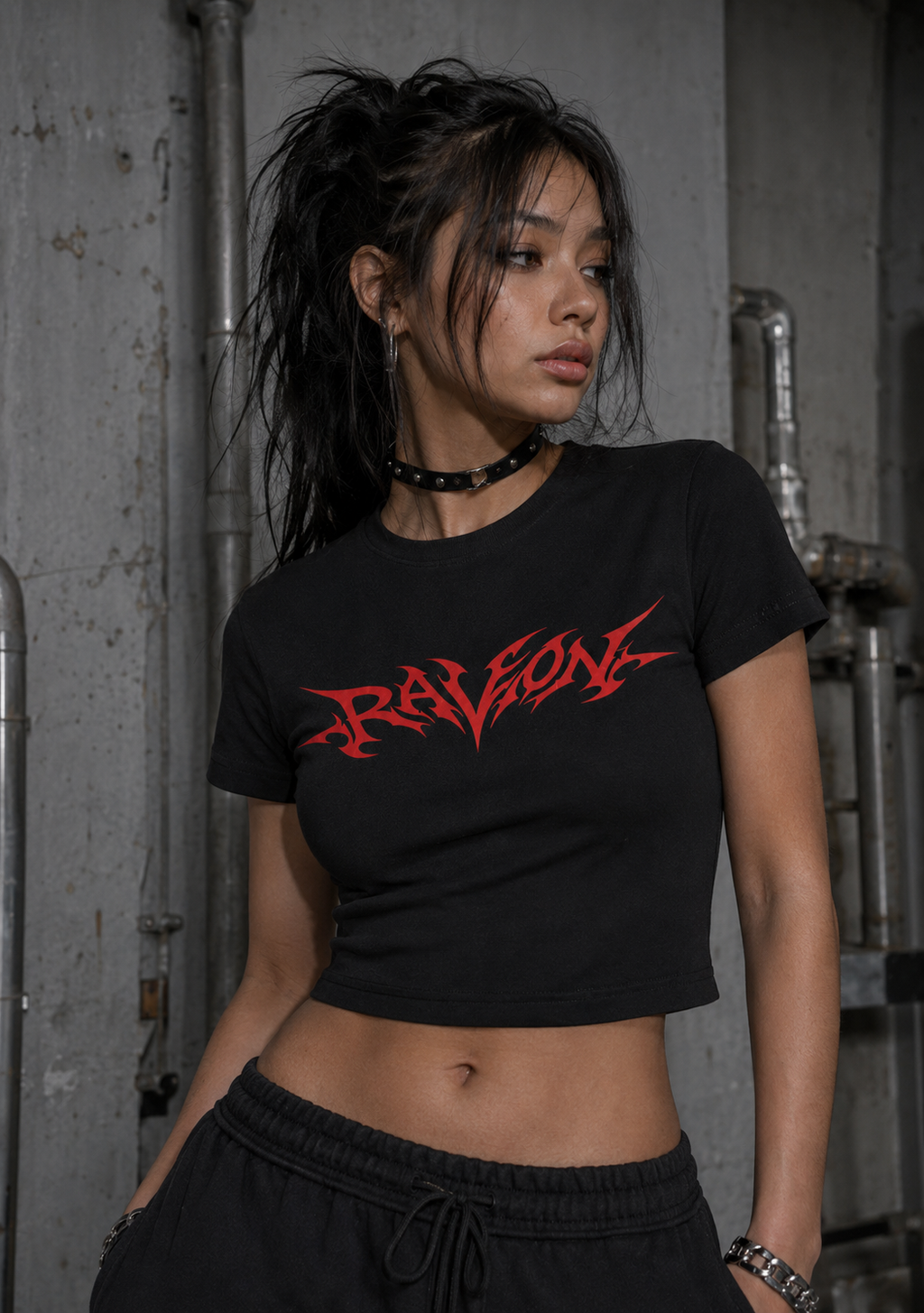 RaveOn Babe Tee Rera Siyah Tişört