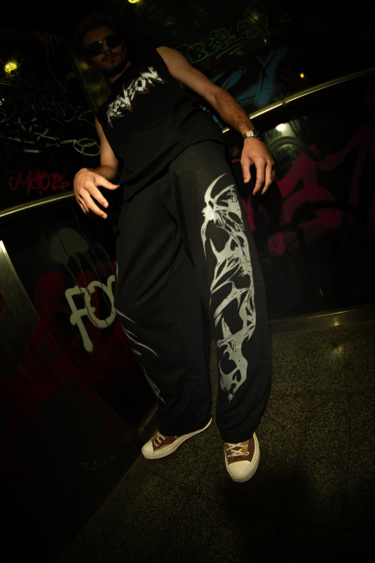 RaveOn Baggy Pantolon Ligla Siyah Pantolon