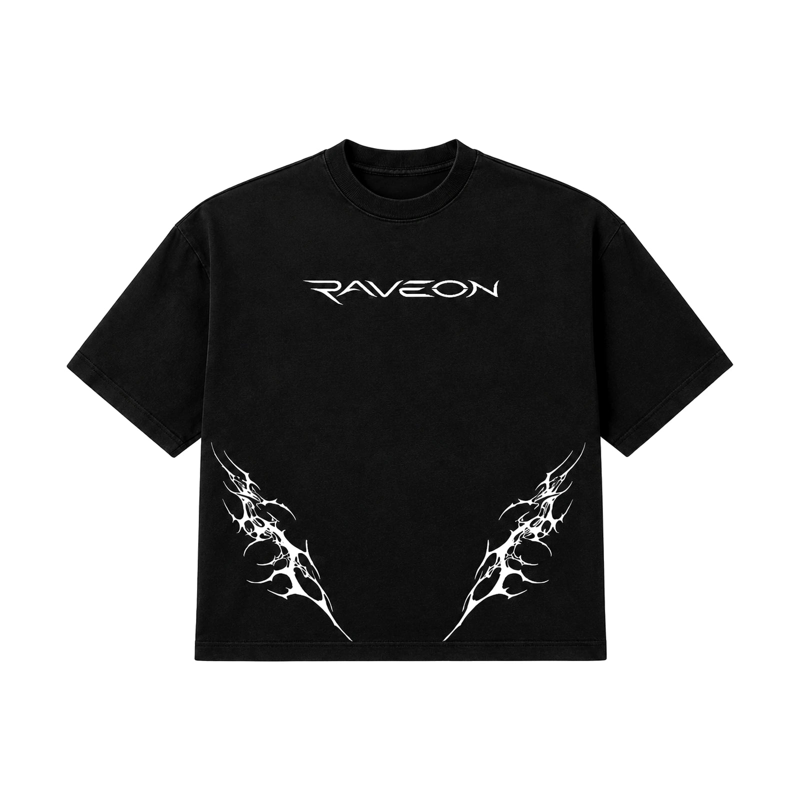 RaveOn Boxy Fit Loty Siyah Tişört