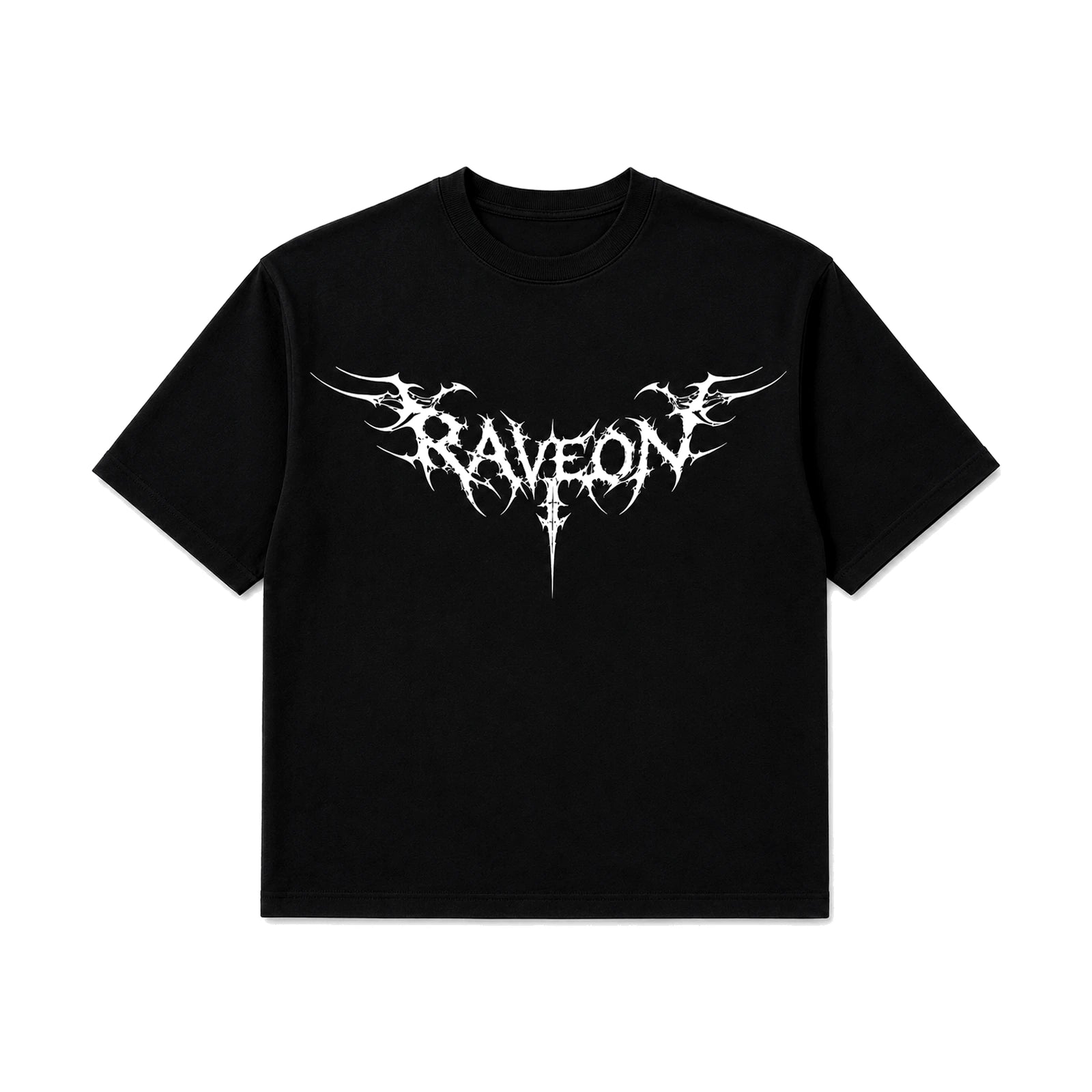 RaveOn Boxy Fit Tritex Siyah Tişört