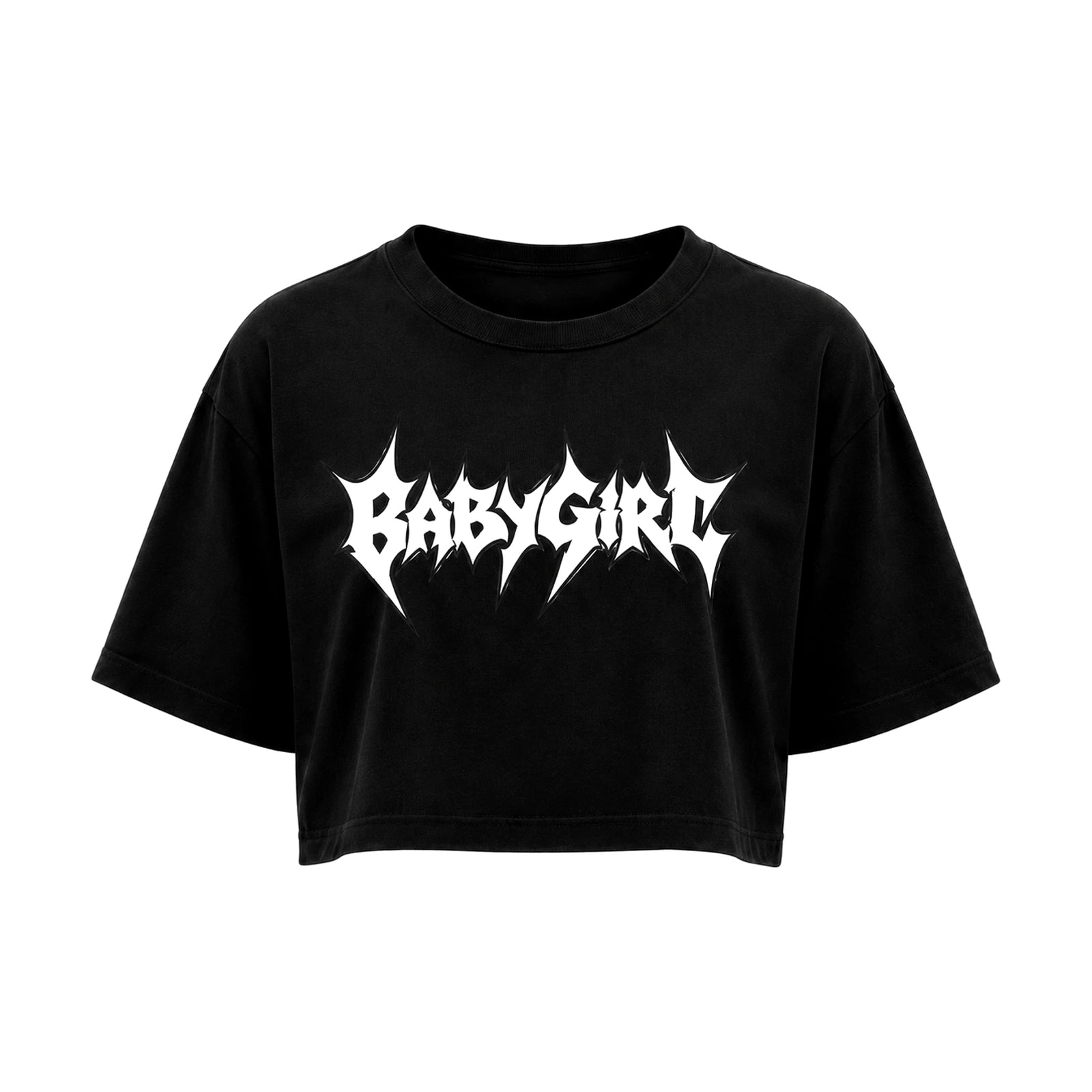 RaveOn Crop Top Bagy Siyah Tişört